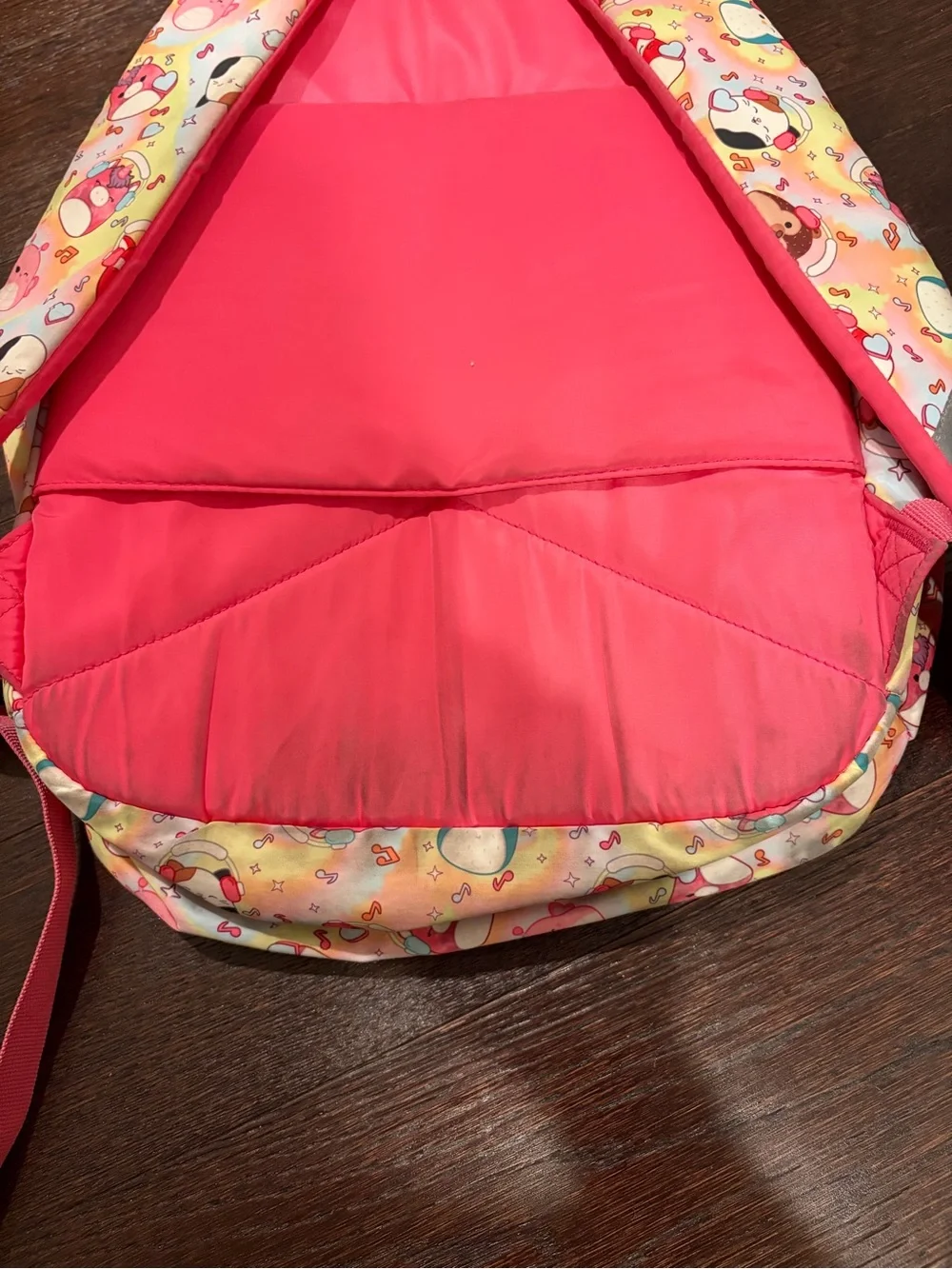 Squishmallows Pastel Pink and Yellow Kids Backpack with Character Print